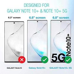 Note 10 Plus Screen Protector Tempered Glass for Galaxy Note 10 Plus [3D Edge Covered] [9H Hardness] [Case Friendly] [Scratch Resistant] [2-Pack] Black a3