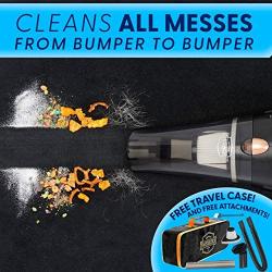Portable Car Vacuum Cleaner: High Power Corded Handheld Vacuum w/ 16 Foot Cable - 12V - Best Car & Auto Accessories Kit for Detailing and Cleaning Car Interior