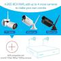 [2020 Dual WiFi 8-CAM 1080p] xmartO 8-Camera WiFi Security Camera System Wireless with 4X 1080P WiFi IP Cameras for Home and Business Surveillance (Dual WiFi Routers in NVR,100ft IR, No HDD, WRS2084)