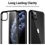 CASEKOO Crystal Clear Compatible with iPhone 11 Pro Max Case, [Anti-Yellowing] Shockproof Protective Hybrid Phone Cases Slim Lightweight Cover for iPhone 11 Pro Max (6.5 inch) 2019 - Matte Black
