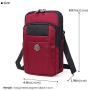 Sentient Wolf Water-Resistant Oxford Fabric Multifunction Phone Bag One Shoulder Phone Waist Bag Diagonal Cross Bag Smart Phone Case Outdoor Bag