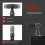 Zeadio Tripod Smartphone Mount, Cell Phone Holder Adapter Clamp with Hot-Shoe Mount, Selfie Stick and Monopod Adjustable Clamp, Fits for iPhone, Samsung, Huawei and All Phones