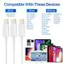 iPhone Charger, Lightning Cable AUNC 3PACK 6Ft USB Charging Cable High Speed Data Sync Transfer Cord Compatible with iPhone 11/11 Pro Max/XS MAX/XR/XS/X/8/7/Plus/6S/iPad(White) …