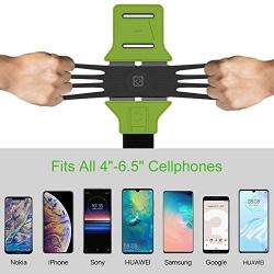 VUP Running Armband,Detachable and Rotatable Running Armband for iPhone XR/XS Max//8Plus/8/7/6s,Samsung Galaxy S10 Plus/S10/S9 Plus/S9/S8/S7,Note 4/5/8/9 Google Pixel 3/2 X with Key Holder (Green)