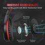 COLUSI Super Lightweight Gaming Headset Xbox One Headset,PS4 Headset with Mic&LED Light,Compatible with PC,Laptop,PS4,Xbox One Conntroller(Adapter Not Included),Ipad,Mobile Phone(Red)