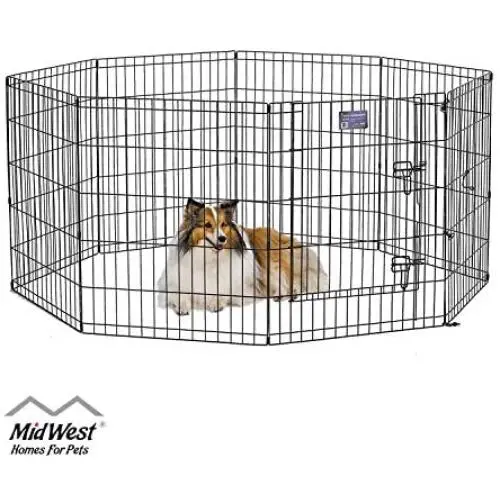 MidWest Homes for Pets Folding Metal Exercise Pen/Pet Playpen MidWest Homes for Pets Folding Metal Exercise Pen/Pet Playpen