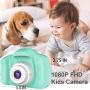 Kids Camera, 8.0 MP FHD Digital Video Recorder Shockproof Action Cameras with 2 Inch IPS Screen and 32GB SD Card for Girls Boys Gifts Green