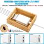 Bamboo Charging Station for Multiple Devices, Organizer Dock for iPhone iPad iWatch Airpods Samsung, Universal iOS and Android Cell Phones & Tablets, with 5 USB Cables, Device Stand, No Power Supply