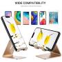 Cell Phone Desk Stand Holder - ToBeoneer Aluminum Desktop Solid Portable Universal Desk Stand for All Mobile Smart Phone Tablet Display Huawei iPhone 7 6 Plus 5 Ipad 2 3 4 Ipad Mini Samsung (Gold)