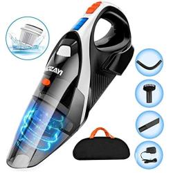 Handheld Vacuum, LOZAYI 7KPA Hand Vacuum Cordless with Stronger Cyclonic Suction,Rechargeable Li-ion Battery Quick Charge, Lightweight Wet/Dry Vacuum Cleaner for Home and Car Cleaning-Orange