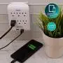 PHILIPS Surge Protector, 2 Pack, 6 Outlet, 2 USB Ports, 900 Joules, Wall Adapter, Extender, Charges Smartphones, White, SPP6266WB/37 PHILIPS Surge Protector, 2 Pack, 6 Outlet, 2 USB Ports, 900 Joules, Wall Adapter, Extender, Charges Smartphones, White, SPP6266WB/37