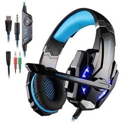 KOTION EACH G9000 3.5mm Game Gaming Headphone Headset Earphone Headband with Microphone LED Light for Laptop Tablet Mobile Phones