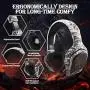 K20 Gaming Headset for PS4 Xbox One PC Mac Mobile Gaming Headphone, Camouflage Headset with 4D Surround Sound and Bass Stereo, LED Light & Noise-Isolation Microphone. K20 Gaming Headset for PS4 Xbox One PC Mac Mobile Gaming Headphone, Camouflage Headset with 4D Surround Sound and Bass Stereo, LED Light & Noise-Isolation Microphone.