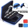 Linkstyle Nintendo 2DS Case with Game Storage, Nintendo 2DS Hard EVA Carrying Case Cover Bag Protective Travel Storage Cover Pouch with 8 Game Holders Double Zipper for Nintendo 2DS (Blue)