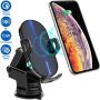 Wireless Car Charger, HAHAKEE Qi Wireless Charger Mount 2 in 1 Auto Clamp 10W Fast Charging Air Vent Cell Phone Holder for iPhone 11 Max XR X 8 Plus, Samsung Galaxy S10 S9 S9+ S8 Note 8 Note 9, LG V30
