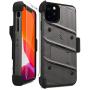 ZIZO Bolt Series iPhone 11 Pro Max Case - Heavy-Duty Military-Grade Drop Protection w/Kickstand Included Belt Clip Holster Tempered Glass Lanyard - Gun Metal Gray