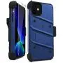 Zizo Bolt Cover - Case for iPhone 11 with Military Grade + Glass Screen Protector & Kickstand and Holster (Blue/Black) Zizo Bolt Cover - Case for iPhone 11 with Military Grade + Glass Screen Protector & Kickstand and Holster (Blue/Black)