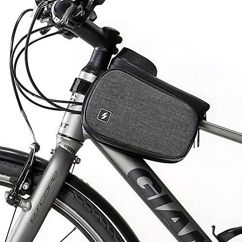 DONGKER Bicycle Handlebar Bag, 1.5L 300D Bike Front Beam Bag Riding Mobile Phone Bag Suitable for 5.5 Inch Mobile Phone