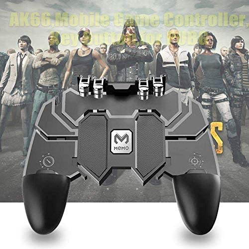 King Shine AK-66 All-in-One PUBG Remote Controller, Six Fingure Gampad for All Android & iOS Mobile Phones Size Upto 6.5" inch