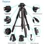 Regetek Camera Tripod Travel Monopod (70" Aluminum Professional Video Camera Mount Leg) Adjustable Stand with Flexible Head for Canon Nikon Dv DSLR Camcorder Gopro Cam& Carry Bag & Cellphone Mount