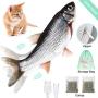 Cat Toy Moving Fish - Electric Flopping Kicker Fish Toy Realistic Simulation Wagging Fish Pet Toy Wiggle Fish Catnip Toys Motion Activated Kitty Toy for Kitten Puppy Funny Chew Bite Supplies