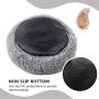 Joyreap Round Plush Dog Bed, Velvet Donut Pet Bed, Faux Fur Fluffy Cat Bed Cuddler Cushion for All Season - Washable, Non-Slip Waterproof Bottom (55cm /22 inches)