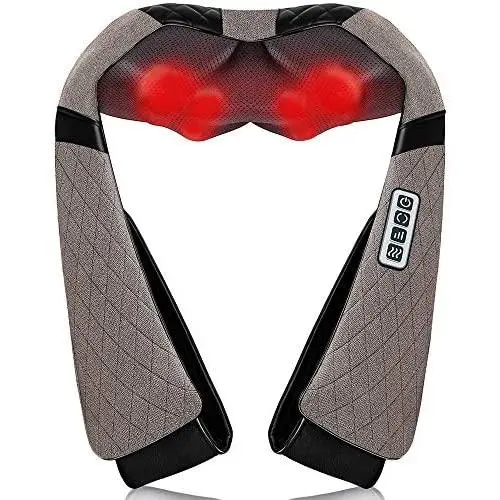 Neck Back Massager, Shiatsu Neck Shoulder Massager with Heat, Electric Neck Massage Pillow 3D Kneading for Neck,Back, Shoulder, Foot, Leg Muscles Pain Relief Relax in Car Office and Home Neck Back Massager, Shiatsu Neck Shoulder Massager with Heat, Electric Neck Massage Pillow 3D Kneading for Neck,Back, Shoulder, Foot, Leg Muscles Pain Relief Relax in Car Office and Home