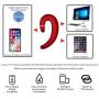 Ear Hook Bluetooth Wireless Headphones,Non Ear Plug Headset with Microphone,Single Ear Noise Cancelling Earphones Painless Wearing with Earbuds Case for Android Smartphones,iPhone X 8 7 6 (Red)