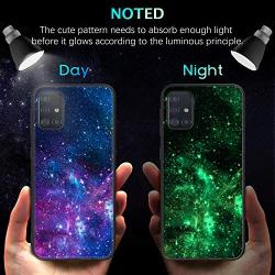 BENTOBEN Samsung Galaxy A71 Phone Case 5G [NOT Fit UW Verizon],Slim Fit Glow in The Dark Shockproof Drop Protective Hybrid Hard PC Soft TPU Bumper Girls Women Cover for Galaxy A71(2020),Nebula/Galaxy