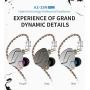 KZ ZSN Pro Dynamic Hybrid Dual Driver in Ear Earphones Detachable Tangle-Free Cable Musicians in-Ear Earbuds Headphones (Blue Without Mic)