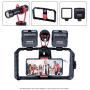 ULANZI Smartphone Video Rig with Shortgun Microphone + 2 Led Video Light, Handheld Stabilizer Filmmaking Case w 3 Cold Shoe Vlog Videographing Accessory for iPhone 11 Pro Max Xs 8 Plus Huawei Samsung