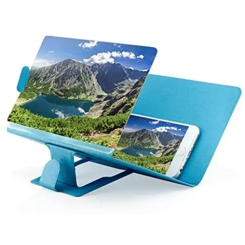 OCT17 Phone Screen Magnifier Cellphone Projector Enlarged Amplifier Mobile Bracket Holder 3D HD Movie Video Stand Compatible with All Smartphone OCT17 Phone Screen Magnifier Cellphone Projector Enlarged Amplifier Mobile Bracket Holder 3D HD Movie Video Stand Compatible with All Smartphone