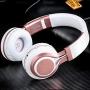 KOIUJ Gaming Headset Head-Mounted Bluetooth Headphones Stereo Sound Over Ear Headphones with Noise Folding Mobile Phone Computer Music Game (Color : White)