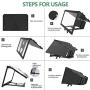 LAIKETE 12" 3D Mobile Phone Screen Magnifier, Anti-Blue Light Magnifying Phone Screen Amplifier for Movie, Video, Game, Full Coverage Foldable Holder Stand, Compatible All Smartphones