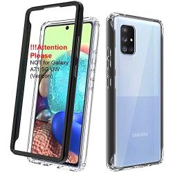 Dahkoiz Case for Samsung Galaxy A71 5G Case [Not for A71 5G UW from Verizon], See-Through Clear Crystal TPU Bumper Cover Slim Shockproof Protective Phone Case for Samsung Galaxy A71 5G, Black