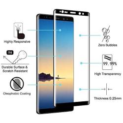 [2 Pack] Galaxy Note 9/Note 8 Screen Protector, [Bubble Free] [Anti-Scratch] [3D HD] [Compatible Fingerprint] 9H Hardness Tempered Glass Film Screen Protector for Samsung Galaxy Note 9