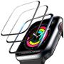 3-Pack Screen Protector for Apple Watch Series 3/2/1 38mm, 3D Curved Edge Anti-Scratch Anti-Bubble Ultra HD Flexible Film Protector with Black Edge for iWatch Series 3/2/1 (38MM)