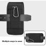 ykooe Cell Phone Pouch Nylon Holster Case with Belt Clip Cover for iPhone 11, Pro, Max, 6 7 X, Samsung Galaxy A10, A20, A50, S7, S8, S9, S10, S20 Huawei, Motorola, Other Smartphone