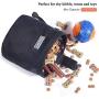 Vivaglory Dog Treat Bag, Hands-Free Puppy Training Pouch with Adjustable Waistband and Built-in Dog Waste Bag Dispenser, 2 Ways to Wear