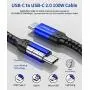 USB C to USB C Fast Charging Cable 100W 10ft, JSAUX 5A USB Type C Cable Compatible with MacBook Pro 2019 2018, iPad Pro 2019 2018, Samsung Galaxy S20 S20+ S20 Ultra Note 10 Plus A80, Pixel 3/3a/2-Blue