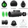 Monocular Telescope, 12X50 HD Low Night Vision Waterproof- Shockproof High Power and Phone Adapter, Tripod Holder for Bird Watching Hunting Camping Hiking Travelling Secen[Best Telescope 2020]
