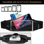 QUANFUN Compatible iPhone 11/Xs/XR/X/8 Plus/8 Running Belt Waist Bag, Fanny Pack Running Wristbands Sports Workout Fitness Holder Pouch Compatible Galaxy s8 s7 Plus,All UP to 6.4" Cell Phones