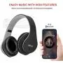 Bluetooth Headphones Wireless,MKay Over Ear Headset V5.0 with Microphone, Foldable & Lightweight, Support Tf Card MP3 Mode and Fm Radio for Cellphones Laptop TV(Black-Gray)