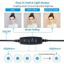 Kikunum 10.2" Selfie Ring Light Dimmable with Tripod Stand and Cell Phone Holder, Mini Led Camera Ring Light for Live