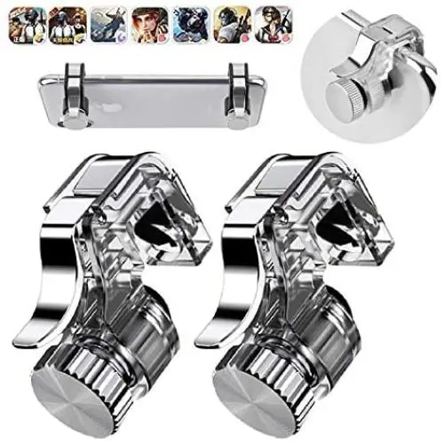 BOKA Super Sensitive Touch Screen Pubg Metal Triggers with L1 RI Shooting Aim Button Controller Gamepad Joystick for All Smartphones - (Metal T) BOKA Super Sensitive Touch Screen Pubg Metal Triggers with L1 RI Shooting Aim Button Controller Gamepad Joystick for All Smartphones - (Metal T)