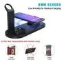 Wireless Charger Stand, 4 in 1 Multi-Function Wireless Charging Station Dock for Apple Watch Airpods, Qi Fast Wireless Charger Holder Pad for iPhone 11 Pro Max XS XR and Smartphone (Black) Wireless Charger Stand, 4 in 1 Multi-Function Wireless Charging Station Dock for Apple Watch Airpods, Qi Fast Wireless Charger Holder Pad for iPhone 11 Pro Max XS XR and Smartphone (Black)