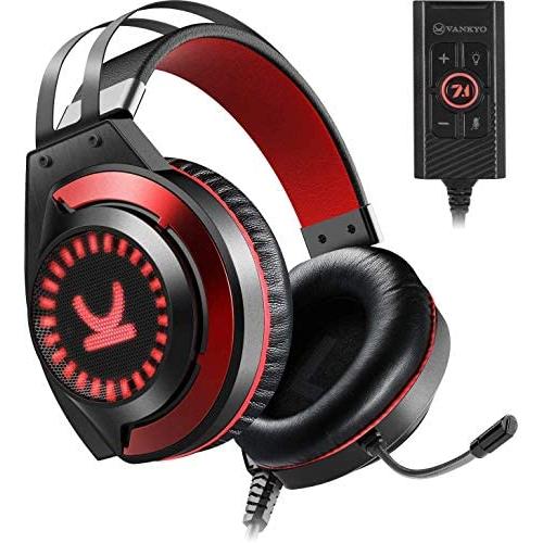 VANKYO Gaming Headset CM7000 with Authentic 7.1 Surround Sound Stereo PS4 Headset, Gaming Headphones with Noise Canceling Mic & Memory Foam Ear Pads for PC, PS4, Xbox One, Gamecube, Nintendo Switch