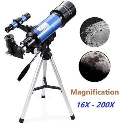 MaxUSee 70mm Refractor Telescope with Tripod & Finder Scope, Portable Telescope for Kids & Astronomy Beginners, Travel Scope with 4 Magnification eyepieces & Phone Adapter