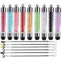 9 Pack XRONG Colors Crystal Capacitive Mini Stylus Universal Touch Screen Pen for Kindle Fire HD 8.9-Inch, Kindle Fire HD 7-Inch, Kindle Fire, Kindle Fire HD8, Kindle Fire HD10, Apple iPad 2, IP