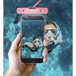 FRiEQ Waterproof Case 2 Pack for iPhone 11 / iPhone 11 Pro Max Xs Max XR XS X 8 7 6S Plus, Samsung Galaxy S10 S10e S9 S8 +/Note 9 8, Pixel 3 2 XL HTC LG Sony Moto up to 6.8" (Black and Pink)